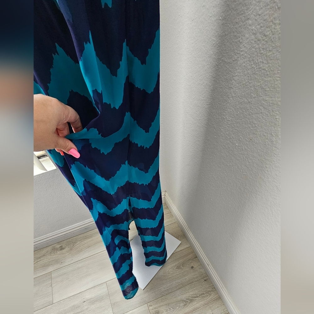 AS U WISH Long Flowy Summer Chevron Maxi Dress - Picture 3 of 5